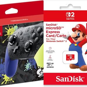 SanDisk microSD Express Card 256GB for Nintendo Switch 2 プロコン 2種