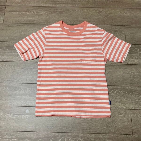 パタゴニア Tシャツ オーガニックコットン100% サイズS ボーダー 半袖Tシャツ