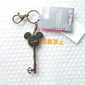 最終価格 上海ディズニー キーホルダー カリブの海賊 トレジャーコーブ ミッキーシェイプ キーチェーン 鍵モチーフ Disney