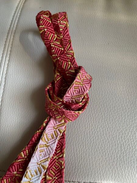 ゆ1022 帯締め 着物 美品 長尺 キラキラ 振袖 成人式 装小物 着付け 和装小物