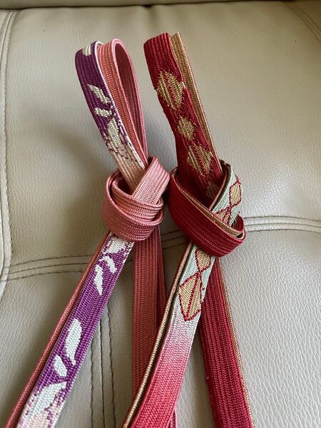 ゆ1035 帯締め 2点セット 着物 平組 和装小物 着付け小物