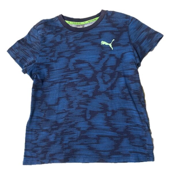 キッズ 子供服 PUMA(プーマ)Tシャツ 140〜150 青 ブルー系 半袖Tシャツ 半袖 トップス ネイビー