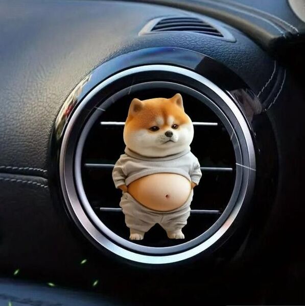 柴犬 可愛い 芳香剤 車内 クリップ エアコン アイテム インテリア