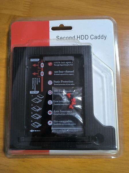 新品2.5インチHDD/SSDマウンタ (ウルトラスリム型光学ディスクドライブベイ用) スリムSATA→標準SATA変換