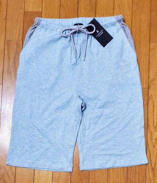 ランバンコレクション 新品 メンズ スウェット ショートパンツ(グレー/グリーンM)