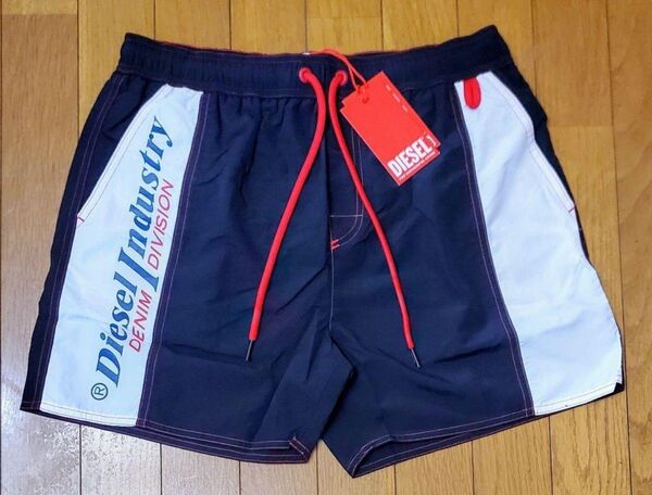 ディーゼル 新品 メンズ スイムウェア(ホワイト/ブラックS)