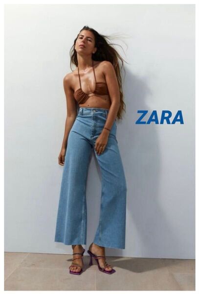 ☆ZARA ザラ MARINESTRAIGHT デニムパンツ マリンストレートパンツ ワイドデニム
