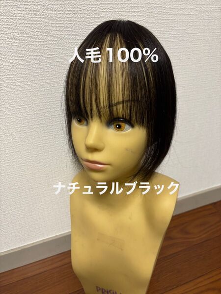 人毛ショートウィッグ ヘアピース トップピース 部分ウィッグ 頭頂部ウィッグ