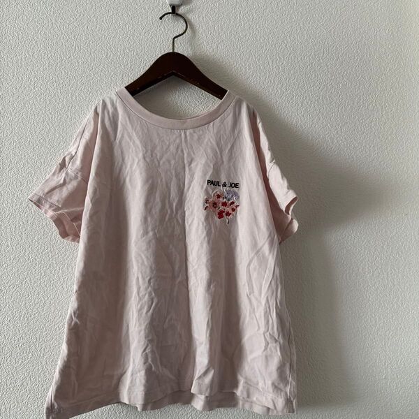 PAUL&JOE Tシャツ ピンク 花柄刺繍