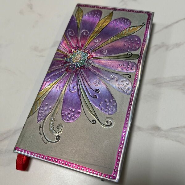 廃盤品 ペーパーブランクス ノート パールピンク 花柄