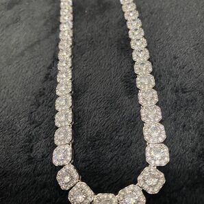 Glitter jewelry テニスチェーン グリッター 10ミリ 46センチ プロングチェーン 2点セット