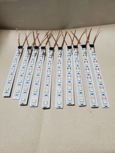 nゲージ室内灯 5VテープLED 白色 20本