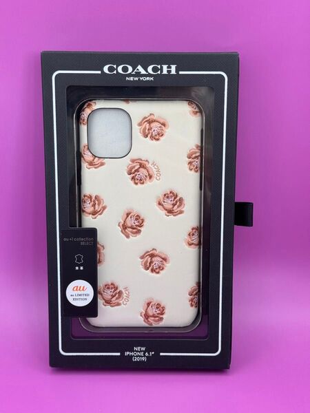 正品iphone 11専用 COACH ハードケース/PEONY Pink