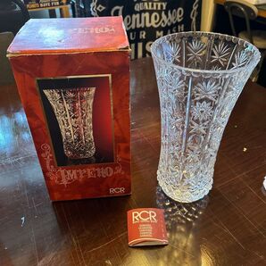 RCR クリスタルガラス 花瓶 IMPERO 中古