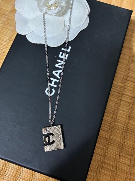 シャネル CHANEL カンボン マトラッセ ネックレス チェーン シルバー