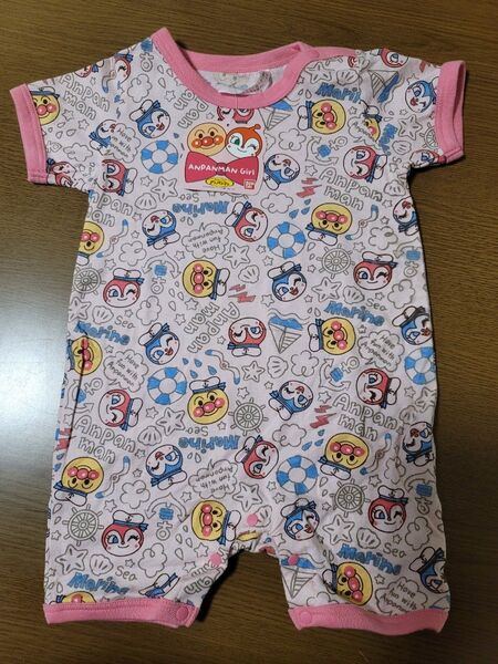 90サイズ アンパンマン ロンパース ショートオール カバーオール