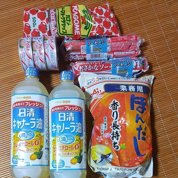 シーチキン ほんだし キャノーラ油 おさかなソーセージ 油 だし ケチャップ 調味料 食品 まとめ売り 日清オイリオ