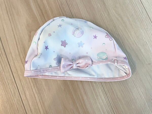 【新品未使用】スイムキャップ 水泳帽 リボン 女の子
