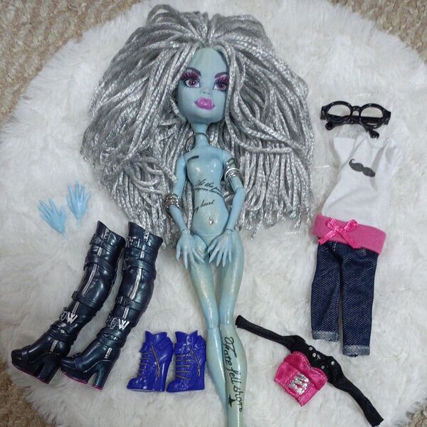 モンスターハイ アビー モンハイカスタム品 MONSTER HIGH ドール オマケ付き