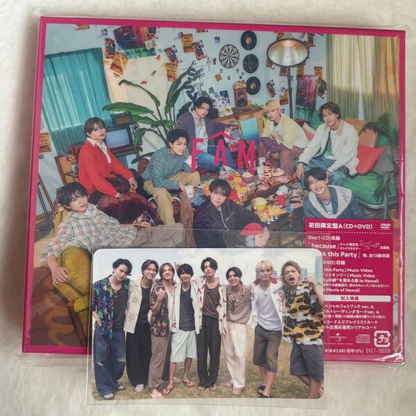 【新品・未再生】timelesz オリジナルアルバム FAM 初回限定盤A (CD+DVD) トレカ付