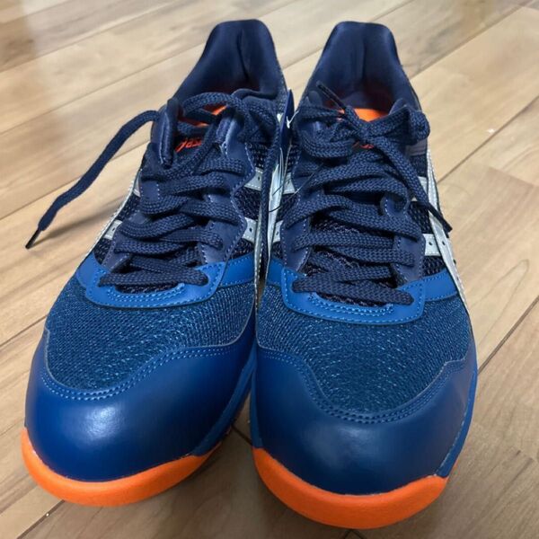 asics 安全靴 CP210 ウィンジョブ アシックス 26.5cm ネイビー オレンジ 未使用 試着のみ タグ付き