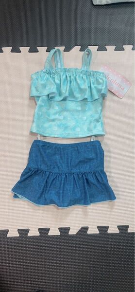 明日発送 新品タグ付き キッズ 水着 セパレート 子供 女の子