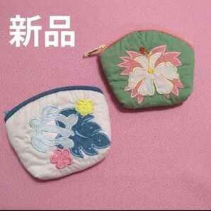 ハンドメイド ハワイポーチ 2個セット 新品未使用