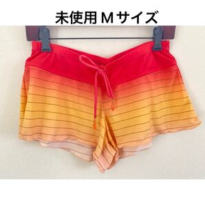 【未使用M】レディース水着ショートパンツ単品 グラデーション体型カバー