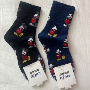 ミッキー 靴下 2足セット