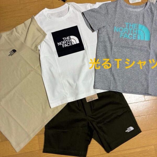 新品 ノースフェイス 140cm 半袖Tシャツ キッズ 短パン セット ショートパンツ ハーフパンツ トップス 上下セット
