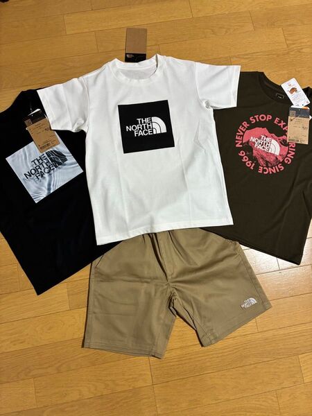 新品 ノースフェイス 140cm 半袖Tシャツ キッズ 短パン セット ショートパンツ ハーフパンツ トップス 上下セット