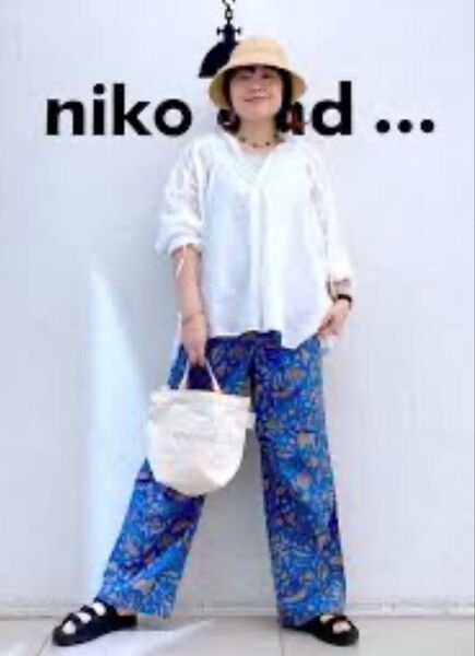 niko and... バンドカラーシャツ ホワイト フリーサイズ!ニコアンド