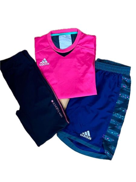 新品 adidas、New Balance ランニングウェア 3点セット!スポーツウェア アディダス、ニューバランス Mサイズ