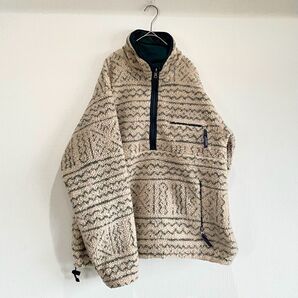Patagonia パタゴニア グリセード マリ コンドル柄 フリースジャケット 古着 90s
