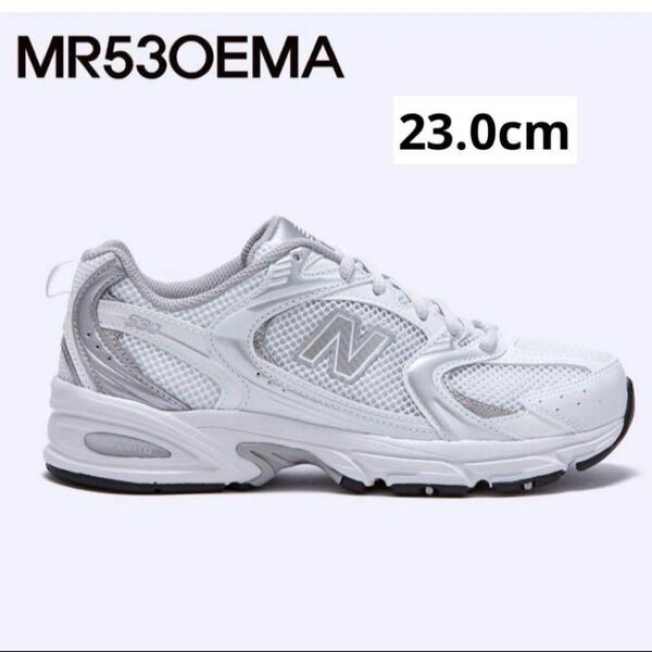 new balance ニューバランス スニーカー 23cm ホワイト シルバー