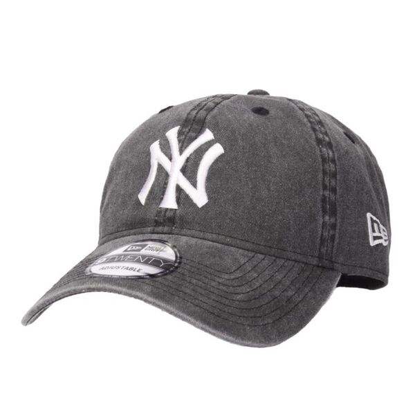 NEW ERA 9TWENTY MLB BASEBALL キャップ ニューエラ ウォッシュブラック×ホワイト