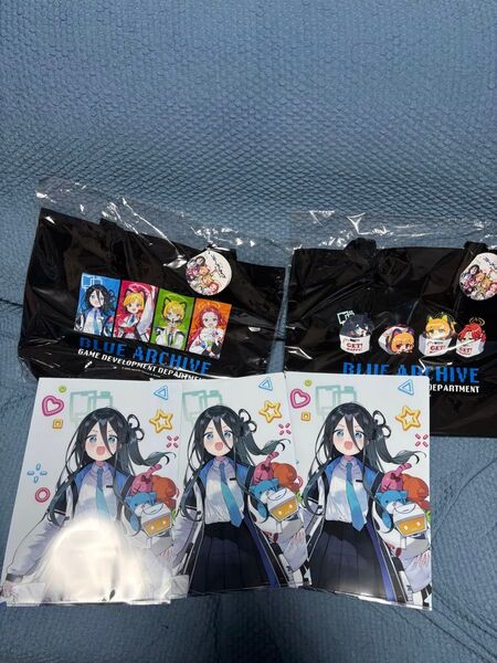 タイトー限定 ブルアカ トートバッグ ミニキャラver. ブルーアーカイブ クリアファイルセット