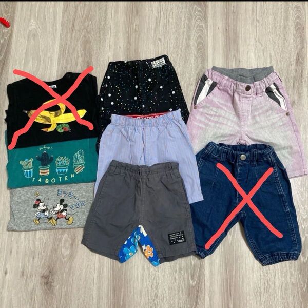 アプレレクール ブリーズ 半ズボン デニムパンツ 半袖Tシャツ 90