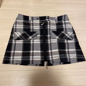 チェック柄スカート モノトーン