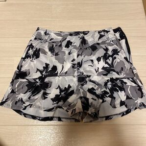 花柄 キュロットパンツ モノトーン