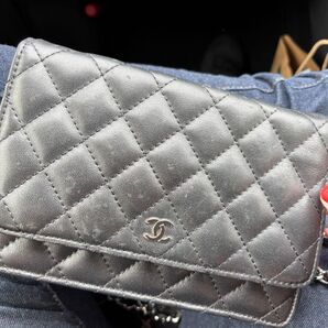 CHANEL シャネル マトラッセ チェーンウォレット ブラック 黒ノベルティ