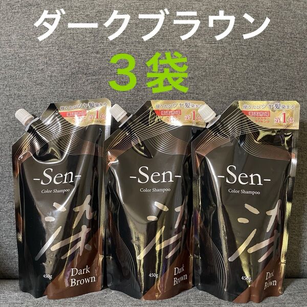 ピコモンテ 3点セット sen 染 セン カラーシャンプー ダークブラウン