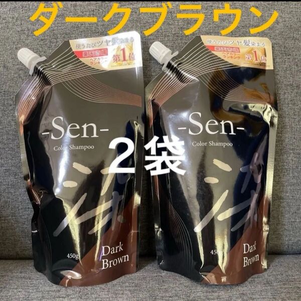 ピコモンテ 2点セット sen 染 セン カラーシャンプー ダークブラウン