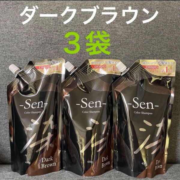 ピコモンテ 3点セット sen 染 セン カラーシャンプー ダークブラウン