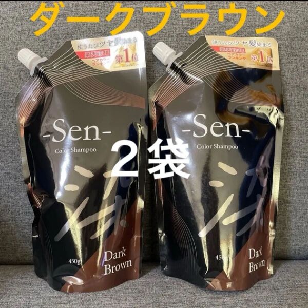 ピコモンテ 2点セット sen 染 セン カラーシャンプー ダークブラウン