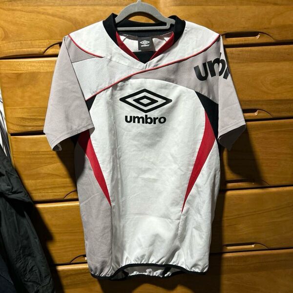 アンブロ UMBRO プラシャツ Mサイズ スポーツウェア ピステ 半袖Tシャツ ホワイト サッカー