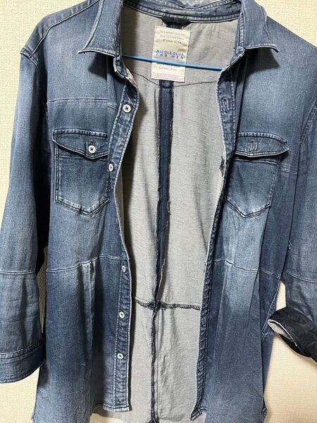 nicole club for men デニムシャツ メンズ インディゴブルー