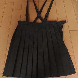 吊りスカート 制服 学生服 紺 プリーツ 小学生 夏用 女の子 小学校 130 濃紺