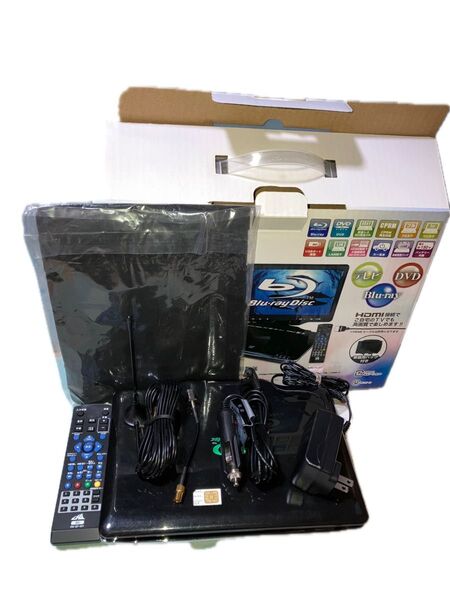 ポータブル ブルーレイプレーヤー DVDプレイヤー 地デジ 内臓バッテリー 10インチ