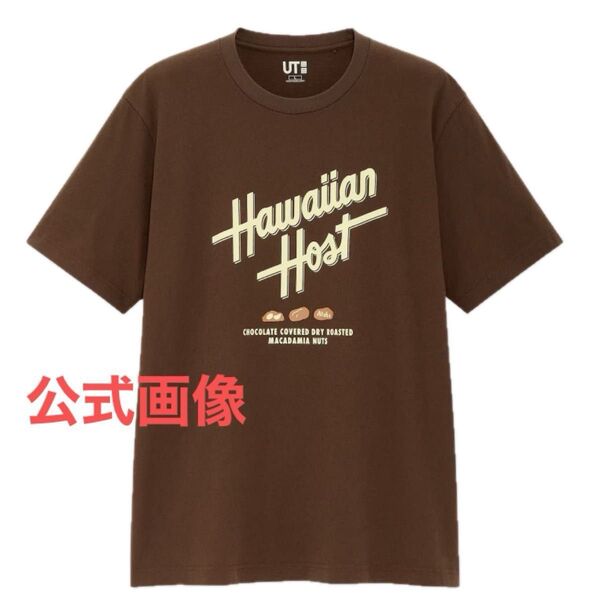 【UNIQLO】ザ・ブランズ ハワイアン ロコ UT グラフィックTシャツ/ハワイアンホースト/チョコレート/L/企業コラボT